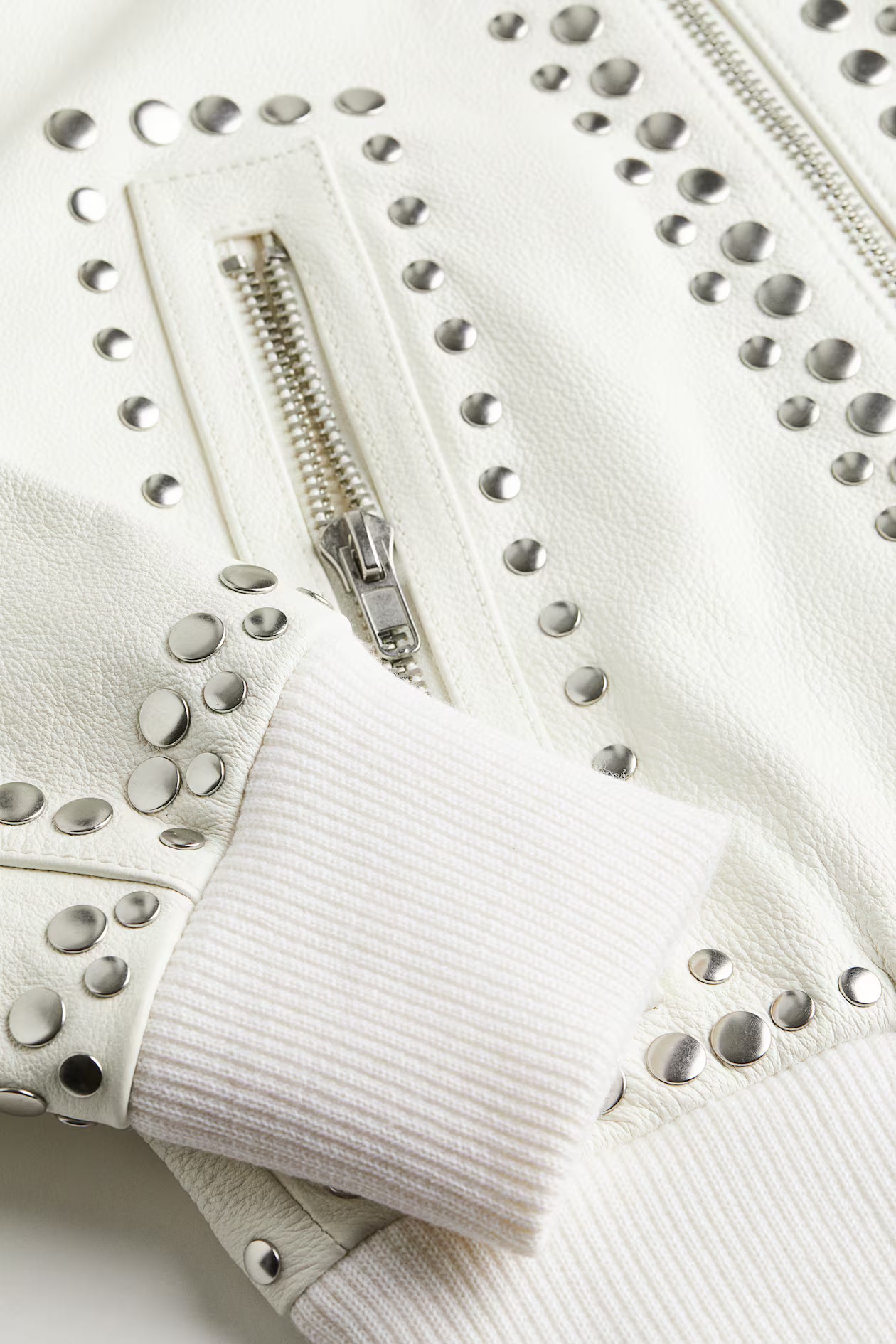 Studded Leather Biker Jacket