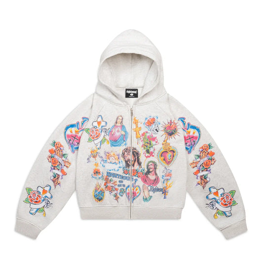 Risen King Cropped Zip-Up
