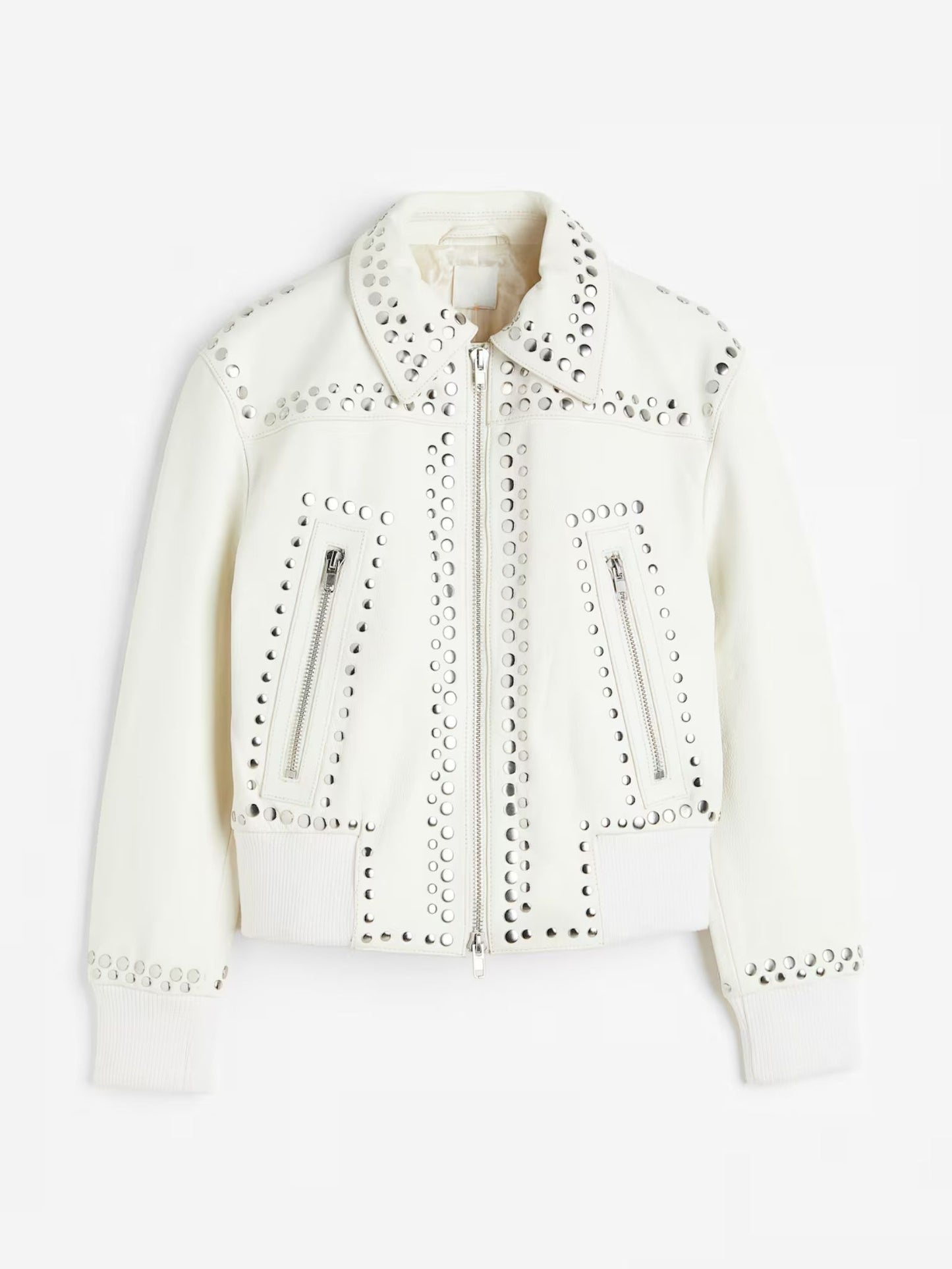 Studded Leather Biker Jacket